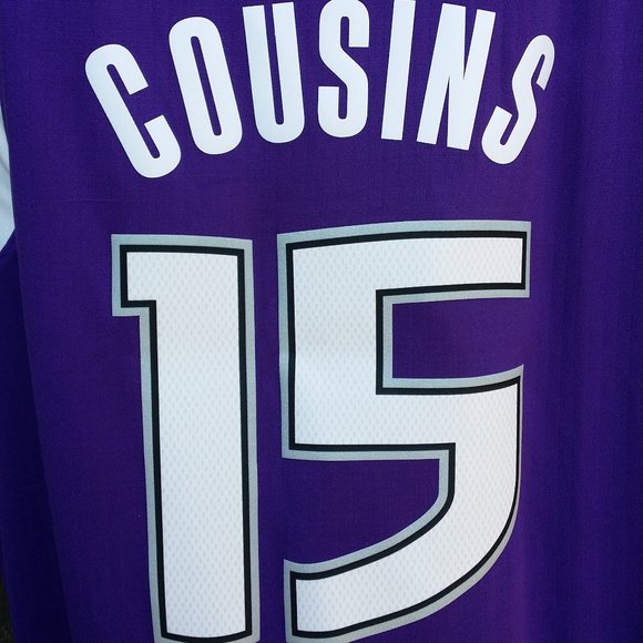 Size XXL Men Demarcus Cousins Sacramento Kings Swingman NBA Basketbal Jersey - Picture 5 of 5